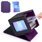 Uaono Card Deck Box With Mtg Commander Display, Deck Case Holds 100+ Double-Sleeved Cards, Trading Card Storage Box Fits Tcg/Ptcg/Sports Card With 2 Dividers, 1 Toploader (Black, Purple)