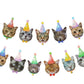 Cat Happy Birthday Banner,Photographic Cat Faces Birthday Garland,Party Bunting Decoration for Boy and Girl,Baby Shower Party Su