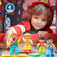 ZNZ Magnetic People Figures for Kids 4 Pieces Toys Compatible with Magnetic Tiles Magnet Blocks for Boys and Girls Gifts