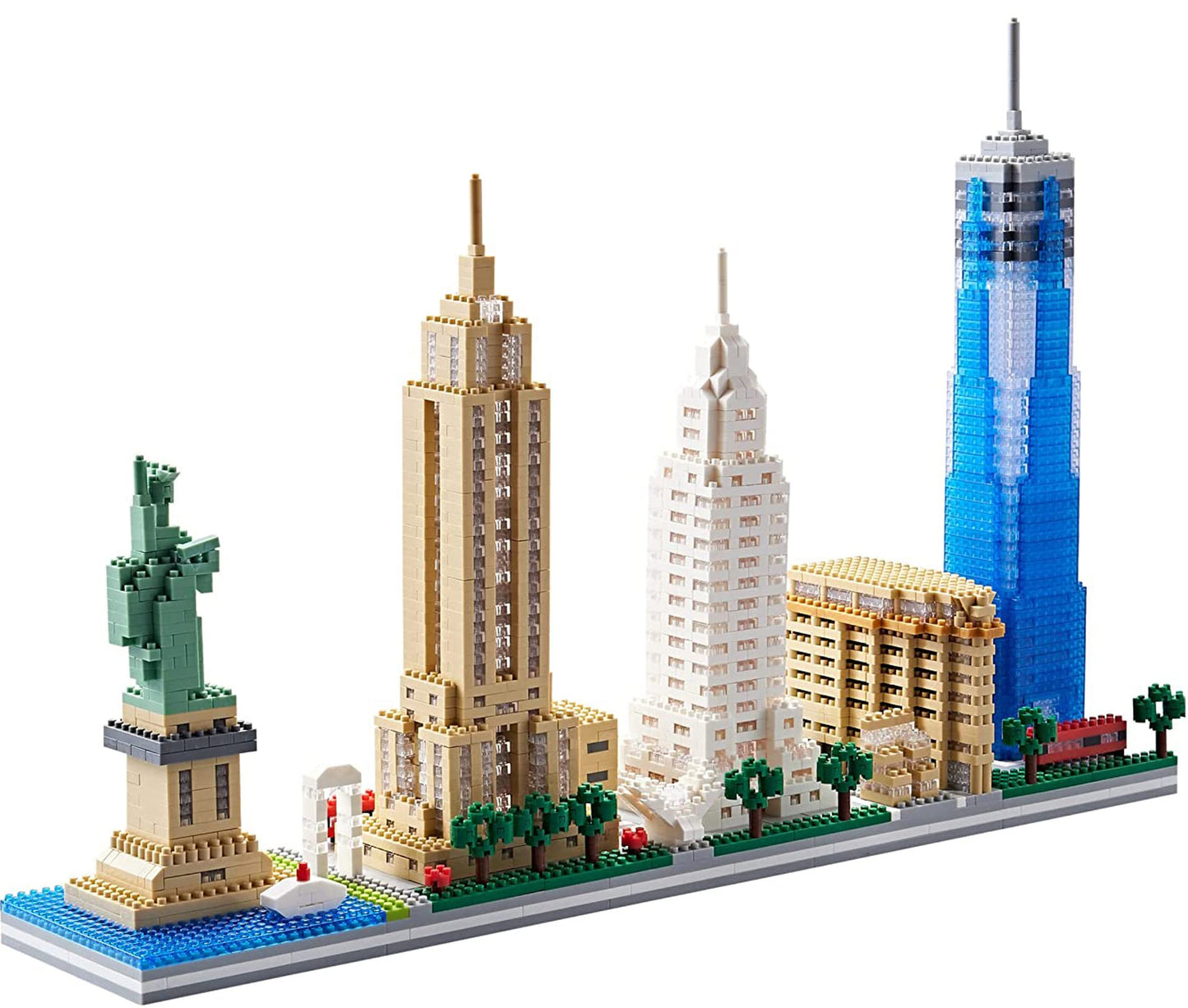 Bidiutoy Architecture New York City, New York Skyline Model Kit, With 3452 Pcs Micro Mini Blocks, Collection Building Set Architectural Model Toys Great Gifts For Kids And Adults