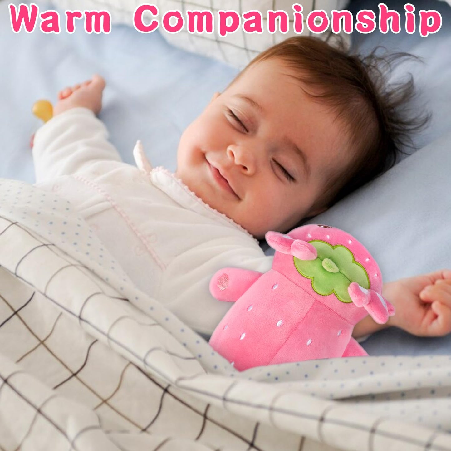 Hkojewp Axolotl Plush - Soft 8-Inch Strawberry Stuffed Animal, Kawaii Design, Great Gift for Kids, Cotton Material