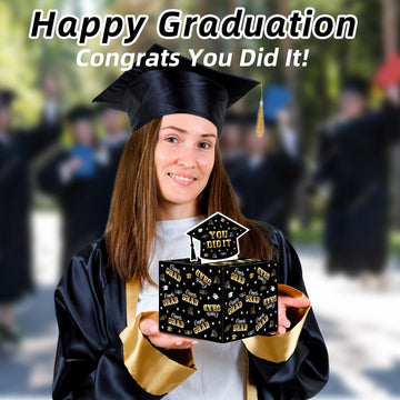 Wenmthg 2024 Graduation Money Box For Cash Gift Pull - Graduation Gift - 100 Pack Surprise Box Explosion Gift - Diy Grad Card Bo