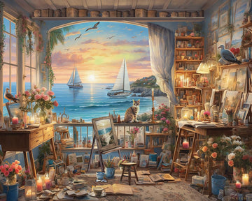 White Mountain Art Studio Puzzle 1000 Piece Summer Puzzles for Adults and Families