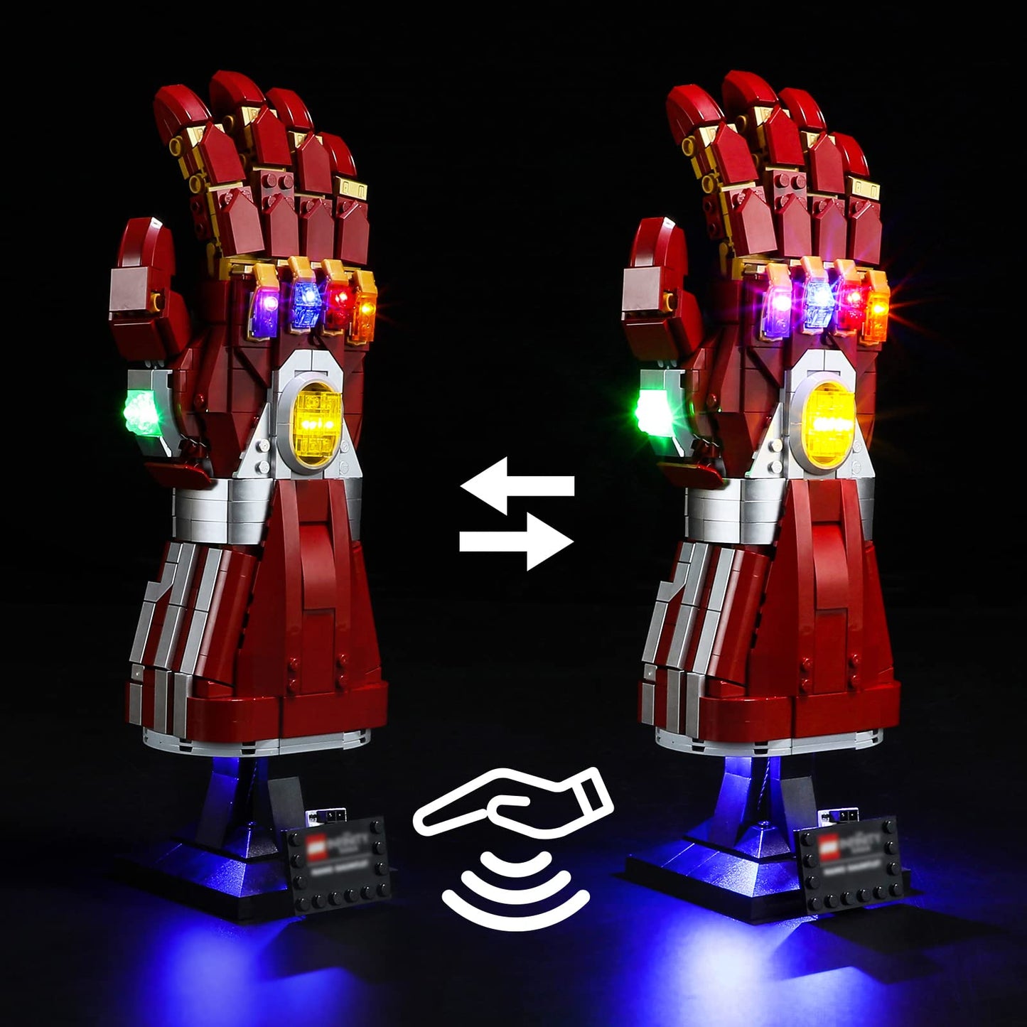 Briksmax Led Lighting Kit For Lego-76223 Nano Gauntlet(Hand Sweep Sensor Switch Version) - Compatible With Lego Marvel Building Blocks Model- Not Include The Lego Set