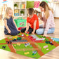 Farm Toy Set And Kids Activity Play Mat With Tractors, Animals, And Large Playmat Farm, Interactive Early Learning Toys For Toddler Boys And Girls - Great Gift For Birthday And Christmas