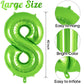 Green Number 8 Balloon 40 Inch, Big Large Foil Helium Number Balloons, Jumbo Giant Mylar Number 8 Balloons For 8 Year Old Birthd