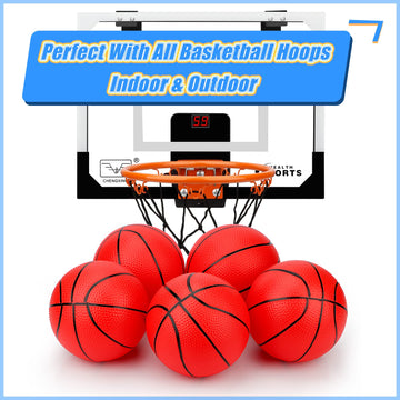 Umnodobn 6 Inch Mini Basketballs For Toddlers Kids Teenagers, 6 Pack 6' Basketball Set With Pump Durable Pvc Basketballs For Mini Over Door Hoop Pool Beach Balls For Swimming Pool, Indoor, Outdoor