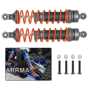 ARRCat 2PCS Front Shocks Upgrade Parts for 1/10 Arrma Bigrock 4X4 Granite 4X4 Senton 4X4 Vorteks 4X4 Typhon 4X4 RC Truck,Full Al