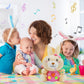 Haptime Baby Bunny Toys 6-12 Months, Infant Toys 0-6 Months, Newborn Girl Music Tummy Toy Plush Stuffed Animal, Baby Easter Basket Stuffers Birthday Shower Gift For 0 1 3 6 9 12 18 Months Girls
