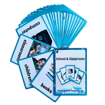 Lilias School And Classroom Flash Cards, Toddler Learning Toys, Preschool Learning Toys, Homeschool Supplies, Learning Supplies For Kindergarten, 4.3 X 3.14 Inch, 21 Cards In Set,Wc024