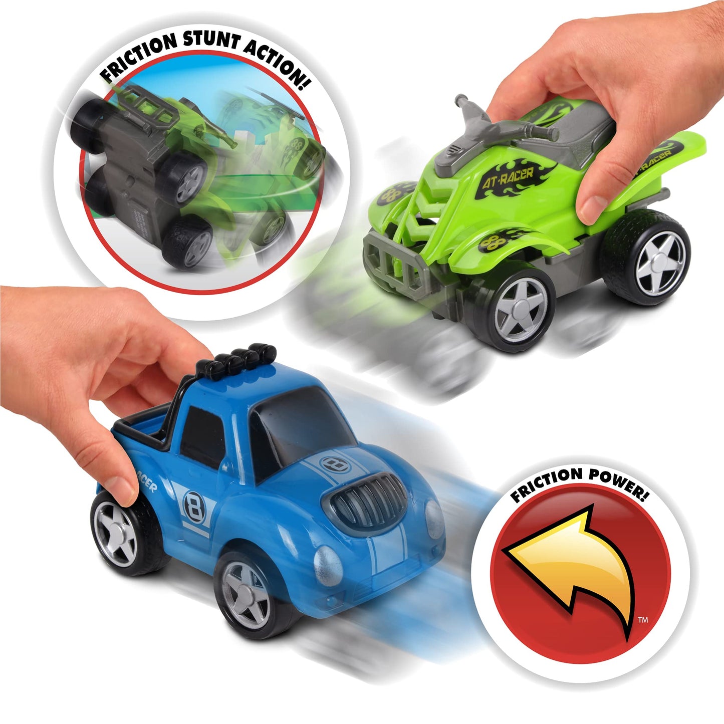 Nkok Junior Racers 2Pk Friction Powered Baja & Atv