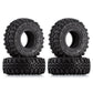 INJORA 1.0 Tires Soft Rubber Crawler Wheel Tires for 1/18 TRX4M SCX24 Gladiator Bronco C10 JLU Deadbolt B17 Axial 1/24 1/18 Trac