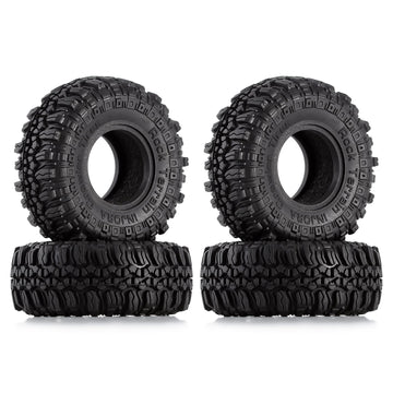INJORA 1.0 Tires Soft Rubber Crawler Wheel Tires for 1/18 TRX4M SCX24 Gladiator Bronco C10 JLU Deadbolt B17 Axial 1/24 1/18 Trac
