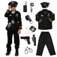 Twister.Ck Police Officer Costume For Kids, Police Costume For Boys, Police Cop Costume-Shirt,Pants,Hat, Belt,Halloween Cosplay Party (M)