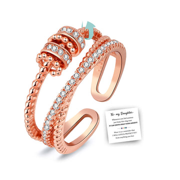 Choice Of All Daughter Gifts From Mom To My Daughter/Wife/Sister/Girlfriend/Mom Fidget Ring Anxiety Spinner Ring For Women Mothe
