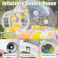 Inflatable Bubble House For Kids, 10Ft Clear Blow Up Balloon Dome With 6'L Tunnel, Outdoor Transparent Commercial Grade Pvc Bubb