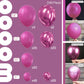 PartyWoo Magenta Balloons - 140 pcs Rubber Balloons in 5-18 Inch Sizes for Party Decorations, Multi-1901