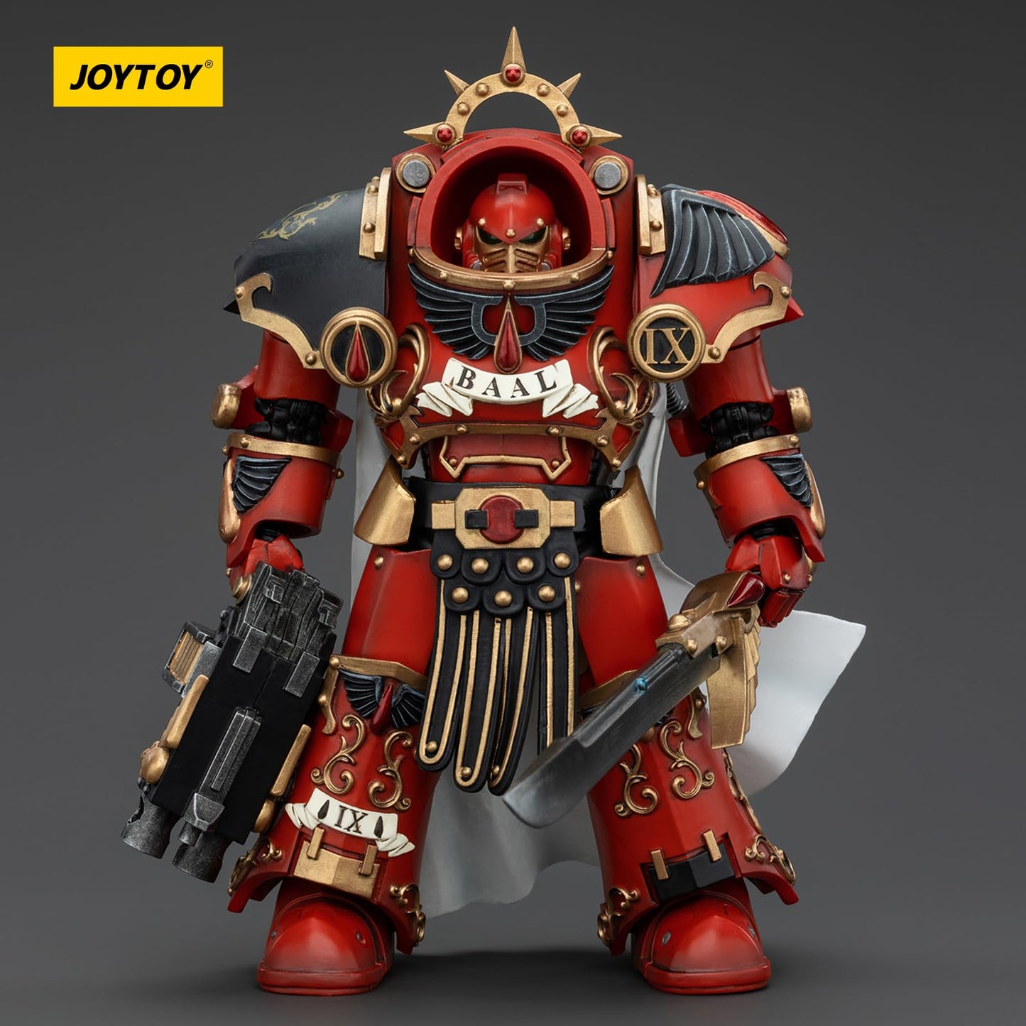 JOYTOY Warhammer 40k Blood Angels, 1/18 Blood Angels Legion Praetor in Tartaros Terminator Armour Action Figure Collect Model