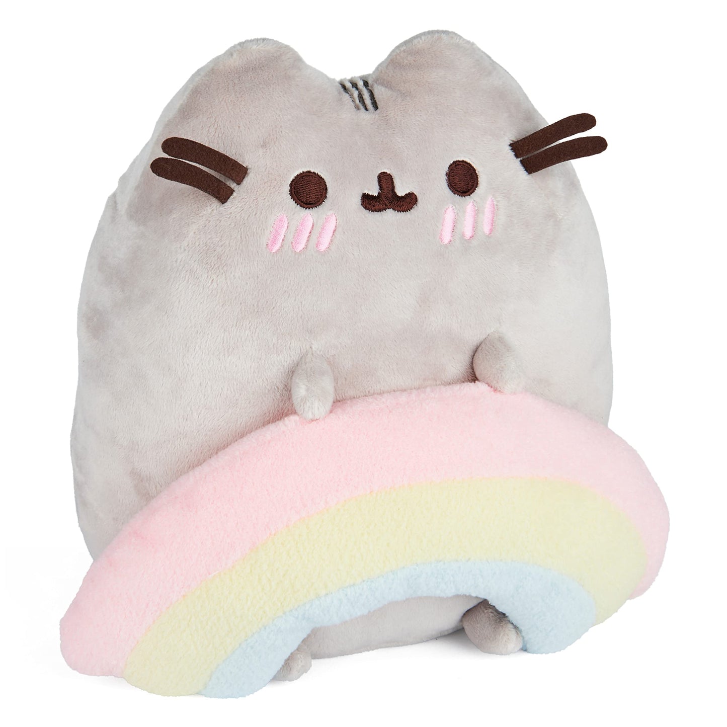 GUND Pusheen Rainbow Plush Toy, Gray Cat Stuffed Animal, 9.5” Polyester, Model 6058994