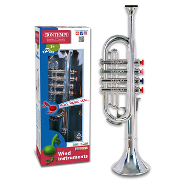 Bontempi 32 3831 4 Notes Silver Trumpet, 37 cm, Multi-Color, 38 cm