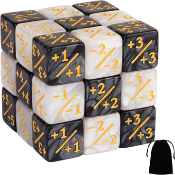 24 Pieces MTG Counter Dice +1/+1 Life Tokens Plus One Counters Dice Set for MTG TCG Magic Card Games Accessories