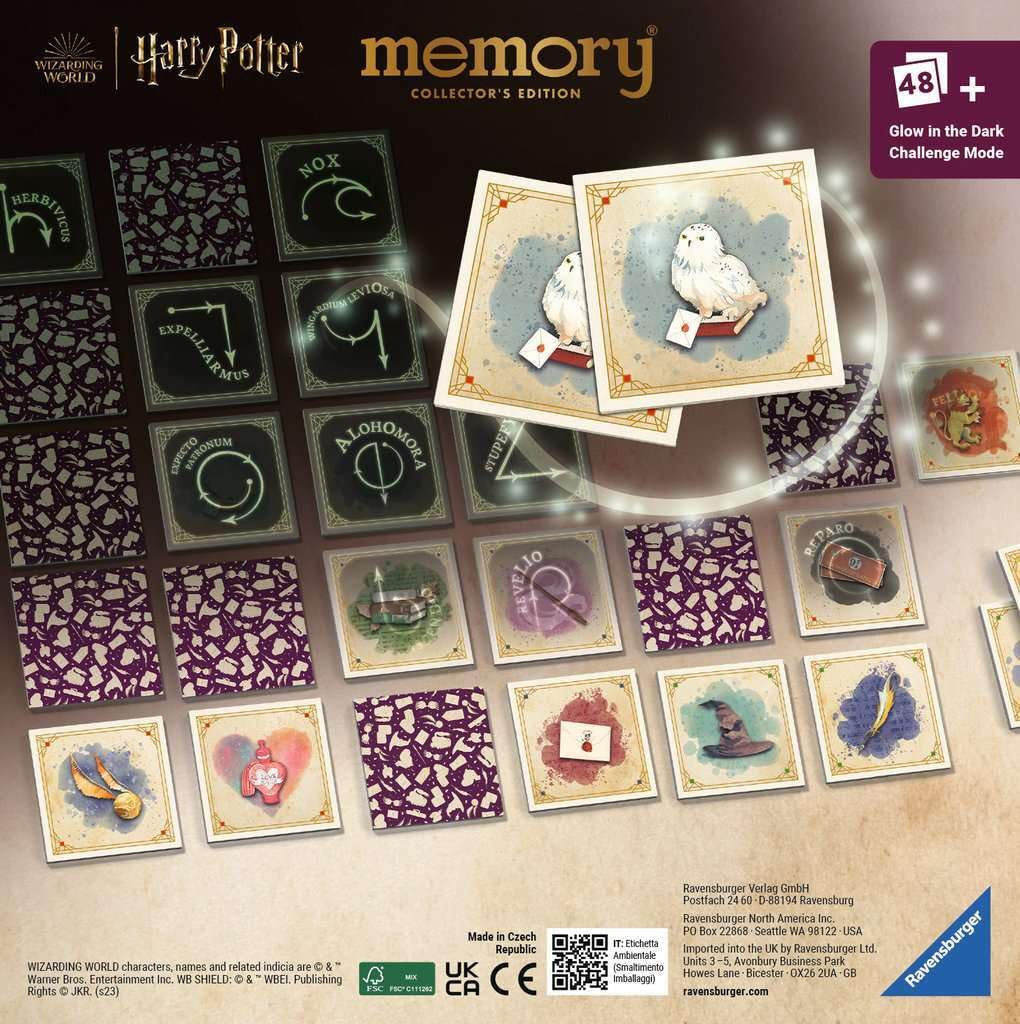 Ravensburger Harry Potter Collector'S Memory Game - Matching Picture Snap Pairs For Kids Age 6 Years Up, Black