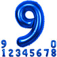 40 Inch Blue Number 9 Balloon Extra Big Size Jumbo Mylar Foil Helium Balloons 9 For Birthday Party Celebration Decorations Gradu