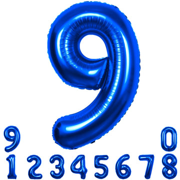 40 Inch Blue Number 9 Balloon Extra Big Size Jumbo Mylar Foil Helium Balloons 9 For Birthday Party Celebration Decorations Gradu