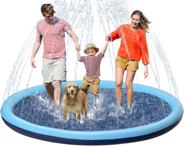 Kids Dog Splash Pad Sprinkler - Jasonwell Non Slip Pool Puppy Summer Outdoor Water Toys Backyard Durable For Toddlers Small Medium Large Dogs Pets
