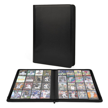 enhanced 1000+ Pockets Trading Card Binder  16-Pocket Ringless Side-Loading Album for TCG  MTG  Lorcana  Sports & Standard-Size Cards (Black1)
