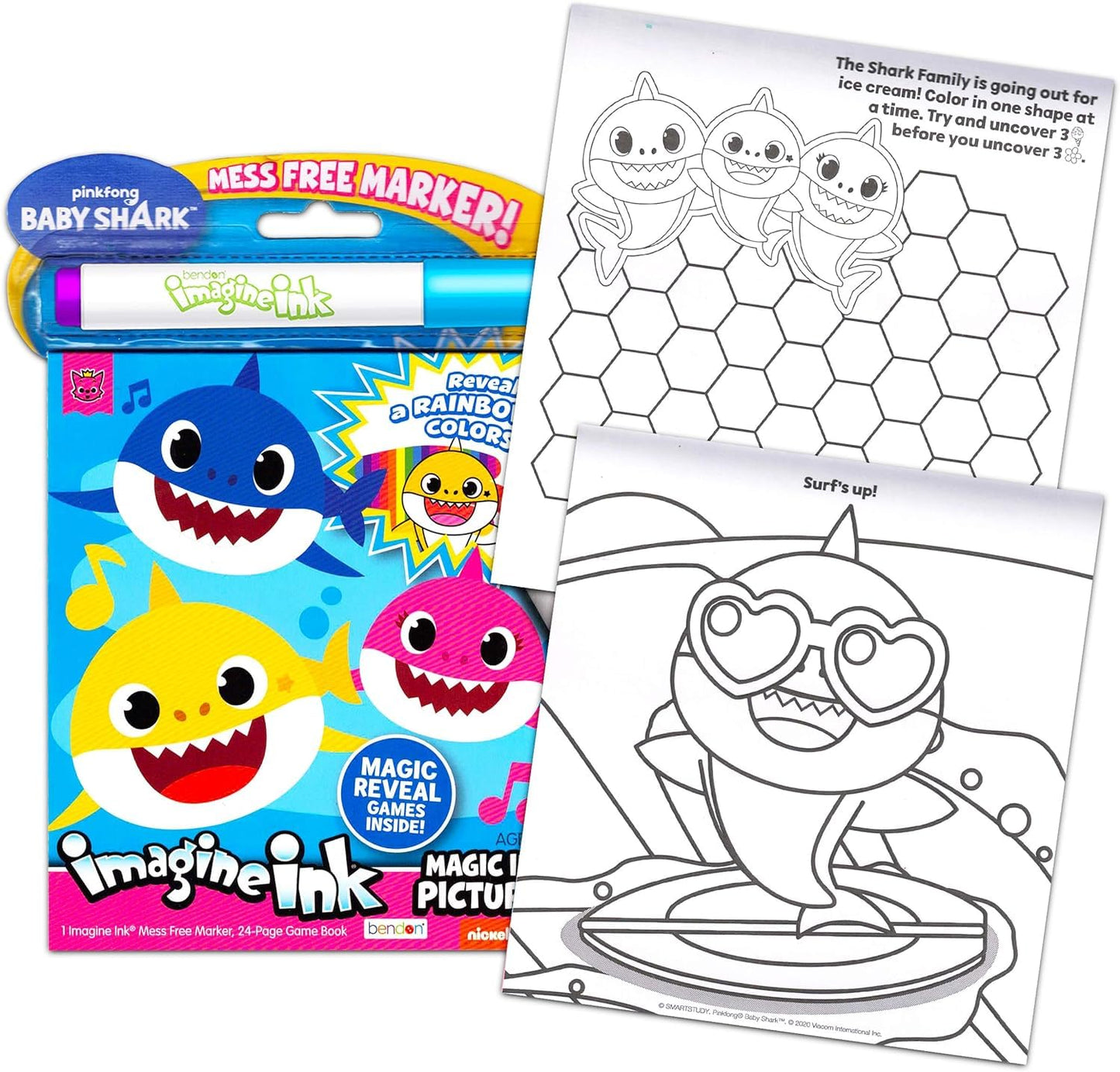 Daniel Tiger's Neighborhood Imagine Ink Coloring Book Bundle, 3 Pack, No Mess Magic Ink, Paper, Includes Peppa Pig Stickers