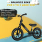Bobike Toddler Balance Bike Toys For 2 To 5 Year Old Girls Boys Adjustable Seat And Handlebar No-Pedal Training Bike Best Gifts For Kids (Black)
