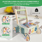 Amazingjoy Wooden Push Walker For Babies With Wheels 12 Months+ Wooden Baby Walker Activity Walker For Babies Montessori Multipl
