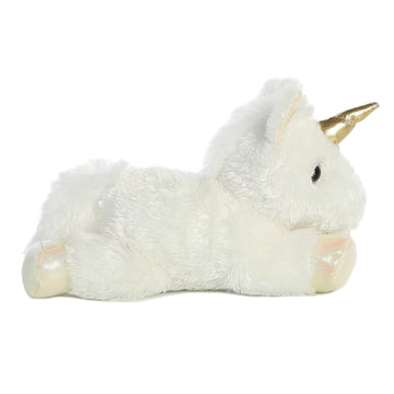 Aurora® Adorable Mini Flopsie™ Celestial™ Stuffed Animal - Playful Ease - Timeless Companions - White 8 Inches