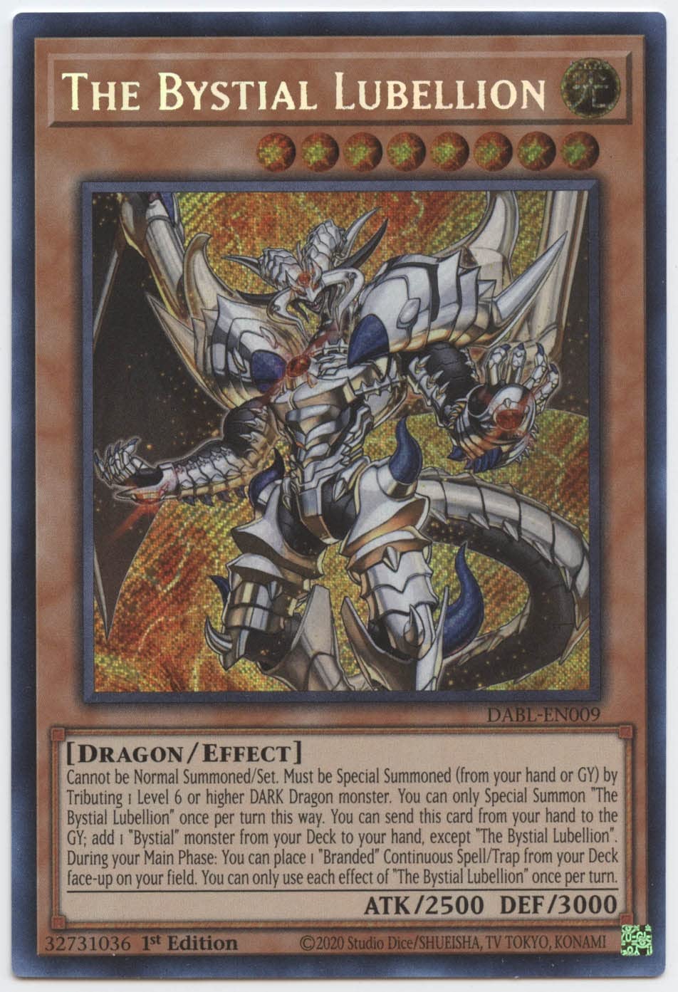 Yu-Gi-Oh! The Bystial Lubellion - Dabl-En009 - Secret Rare - 1St Edition