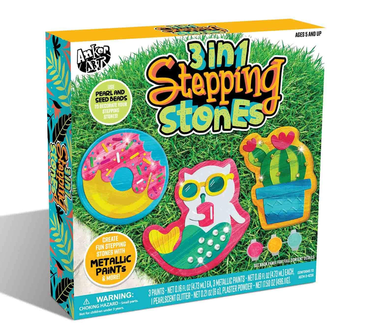 Anker Play 3 in 1 Stepping Stones Craft Kit | Makes 3 Stepping Stones