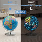 Goplus Illuminated Globes Of The World With Stand, 9’’ Rotating 3 In 1 World Globe W/Constellation Stars, Led Night Light, Geography Educational Globe For Classroom, Office, Decorative, Kids Learning