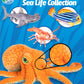 Real Planet Sea Life Plush - Soft Stuffed Animal Gift For Kids All Ages, Sea Ocean Fishing Plushie, Christmas Birthday Gifts (Auriga Butterfly Fish, 9.5') (11.5' Long)