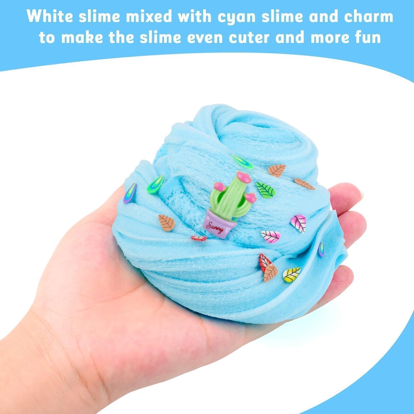 Cloud Slime Kit, 8 Pack Valentine'S Day Slime With, Grape, Avocado, Blue Butter Slime Charms For Party Favor, Scented Diy Putty