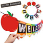 Bessmoso Welcome Banner Kids Back to School Party Decoration Apple Pencil Stationery Garland First Day of School Ideas New Grade