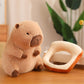 Lvqing Cute Capybar Stuffed Animals With Wearable Toast Headsetwear Capybar, Gifts For Kids (15.8 In Bread Capybar)