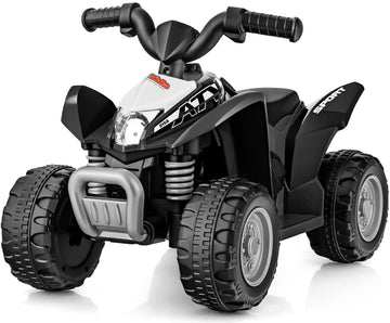 Olakids Kids Ride On Atv, 6V Electric Vehicle For Toddlers, 4 Wheeler Battery Powered Motorized Quad Toy Car For Boys Girls With Led Lights, Horn (Black)