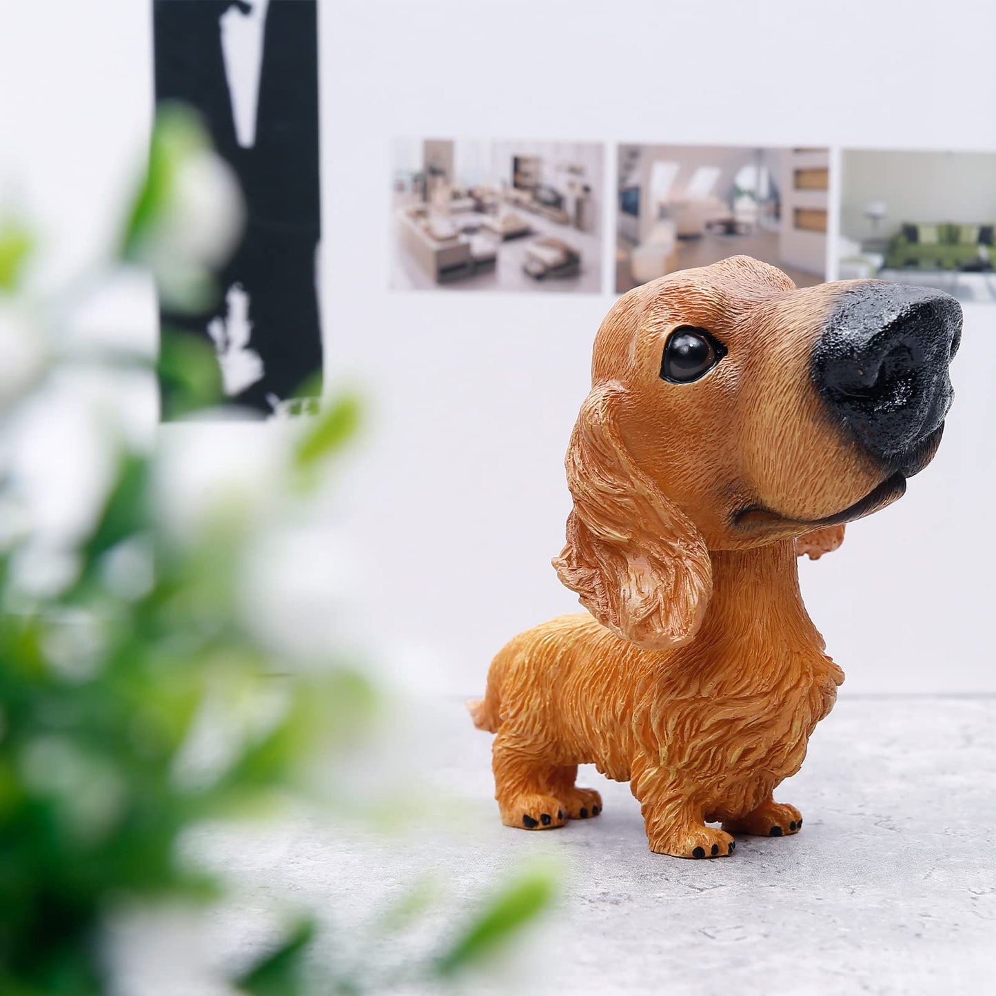 Cogeek Bobble Head Dogs Bobbing Heads Car Dash Puppy Car Decoration (Dachshund)