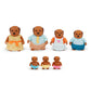Li'l Woodzeez Chocolate Lab Family Set – 7 Posable Dog Figurines – Easy to Clean – Multicolor – Ages 3+ – Model WZ6836C3Z