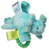 Soft Baby Rattle with Soothing Teether Ring and Sensory Tags  6-Inches  Fizzy Aqua Axolotl