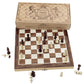 Amerous Chess Set, 12'X12' Folding Wooden Standard Travel International Chess Board Game Set With Magnetic Crafted Pieces For 2 Players