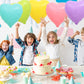 30 Pcs Pastel Colorful Heart Balloons 18In Rainbow Heart Shaped 18 Inch Balloons Helium Mylar Balloons Foil Balloon Baby Shower