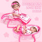 Aori 10 Pcs Reborn Baby Dolls Clothes Set with Pink Bassinet for 16-18 Inch Baby Doll, Carrier Bed and Baby Doll Clothes Outfit