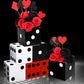 Sinmoe 6 Pcs Dice Favor Boxes Bulk 7 X 7 X 7 Inches Casino Themed Party Birthday Supplies Three Dimensional Dice Decor For New Y