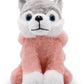 YONLIT Adorable Husky Stuffed Animal Dressed in a Pink Bunny Outfit, Super Cute and Soft Plush Puppy Bunny for Easter Basket Gif